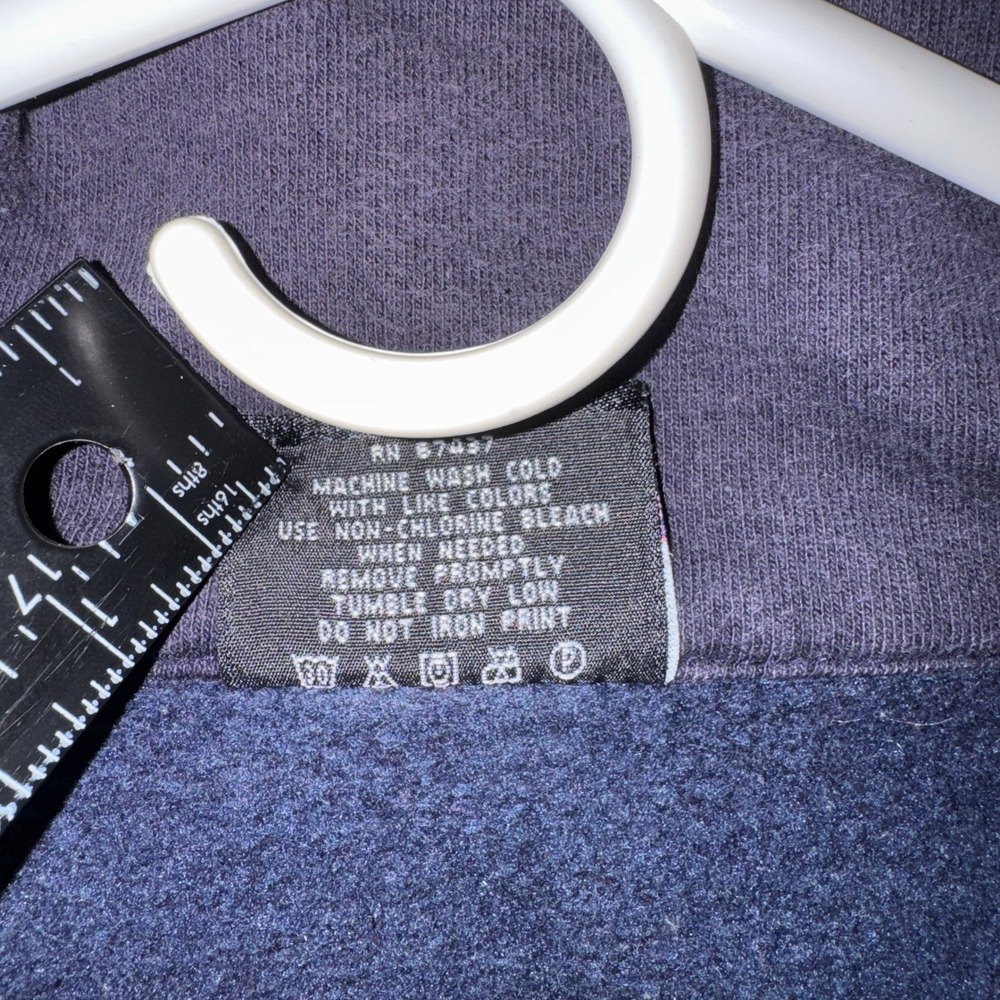 Polo Jeans Co Ralph Lauren Mens XL Navy‎ Blue Quarter Zip Sweatshirt Vintage RL - Picture 4 of 6